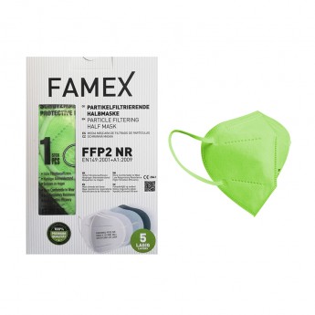 Famex Μάσκα Προστασίας FFP2 Particle Filtering Half NR Light Green 1 τμχ