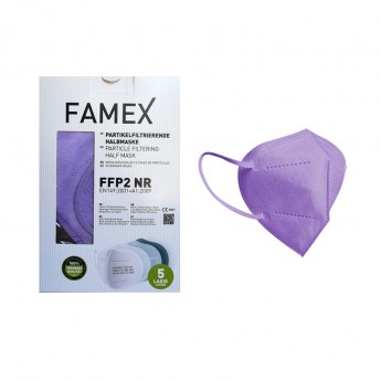 Famex Μάσκα Προστασίας FFP2 Particle Filtering Half NR Lilac 1 τμχ