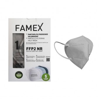 Famex Μάσκα Προστασίας FFP2 Particle Filtering Half NR Grey 10 τμχ