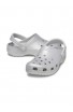 Crocs Classic Glitter Ανατομικό Σαμπό Silver 0IC